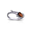 Image 1 : Genuine 0.83 ctw Garnet & Diamond Ring 14KT White Gold - REF-40K5V