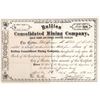 Image 1 : Bullion Cons. Mining Company Stock Certificate [156441]
