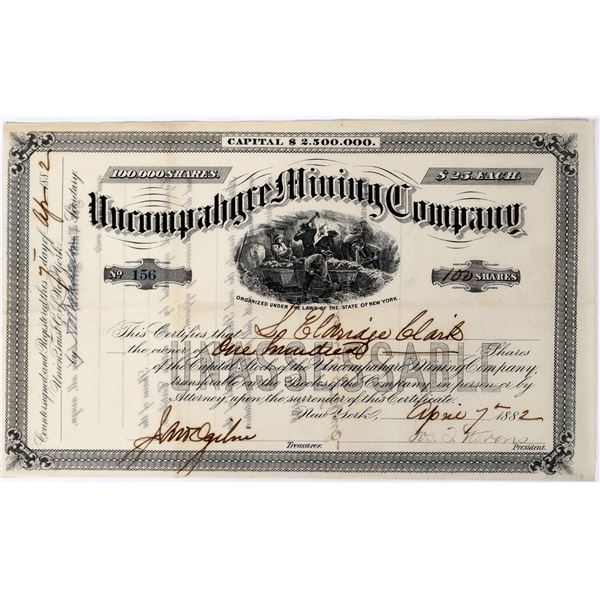 Uncompahgre Mining Company Stock Certificate [155489]