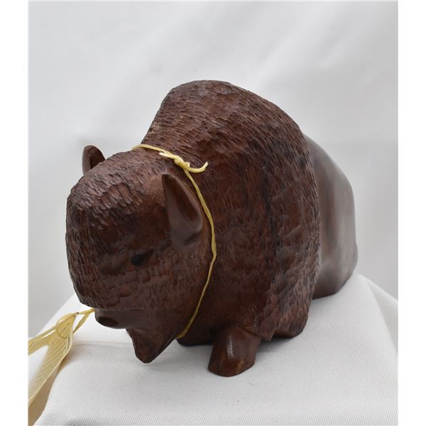 Earth View Desert Ironwood Buffalo Sculpture
