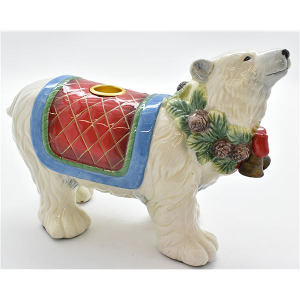 Polar Bear Ceramic Candle Holder