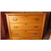 Image 2 : Wood dresser with key (drawers slide well) 36W 16D 30T