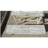 Image 4 : (2) Wood benches 36W 8.5D 26.5H + 48W 11D 15.5T