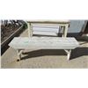 Image 5 : (2) Wood benches 36W 8.5D 26.5H + 48W 11D 15.5T