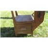 Image 4 : Wood school desk with inkwell holder (desk surface 24x13) total depth 30"