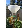 Image 2 : Floor lamp with glass shade (untested) 63" tall