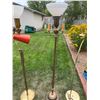 Image 5 : Floor lamp with glass shade (untested) 63" tall