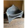 Image 1 : Painted cast iron fireplace hearth (cracked) 22x13x20