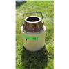Image 1 : Handled crock (hole in it) 6.5" round 9" tall