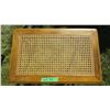 Image 2 : Wicker inlay wooden bench - 22x14x18