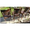 Image 9 : (6) Antique chairs with leather backs + seat - mold on chairs (horsehair stuffed seats)