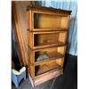 Image 1 : Barrister bookcase - all glass, slides, stoppers are good (4 pieces, comes apart) 34x12x62.5
