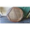 Image 4 : Round wood backed hanging mirror - 28" diameter