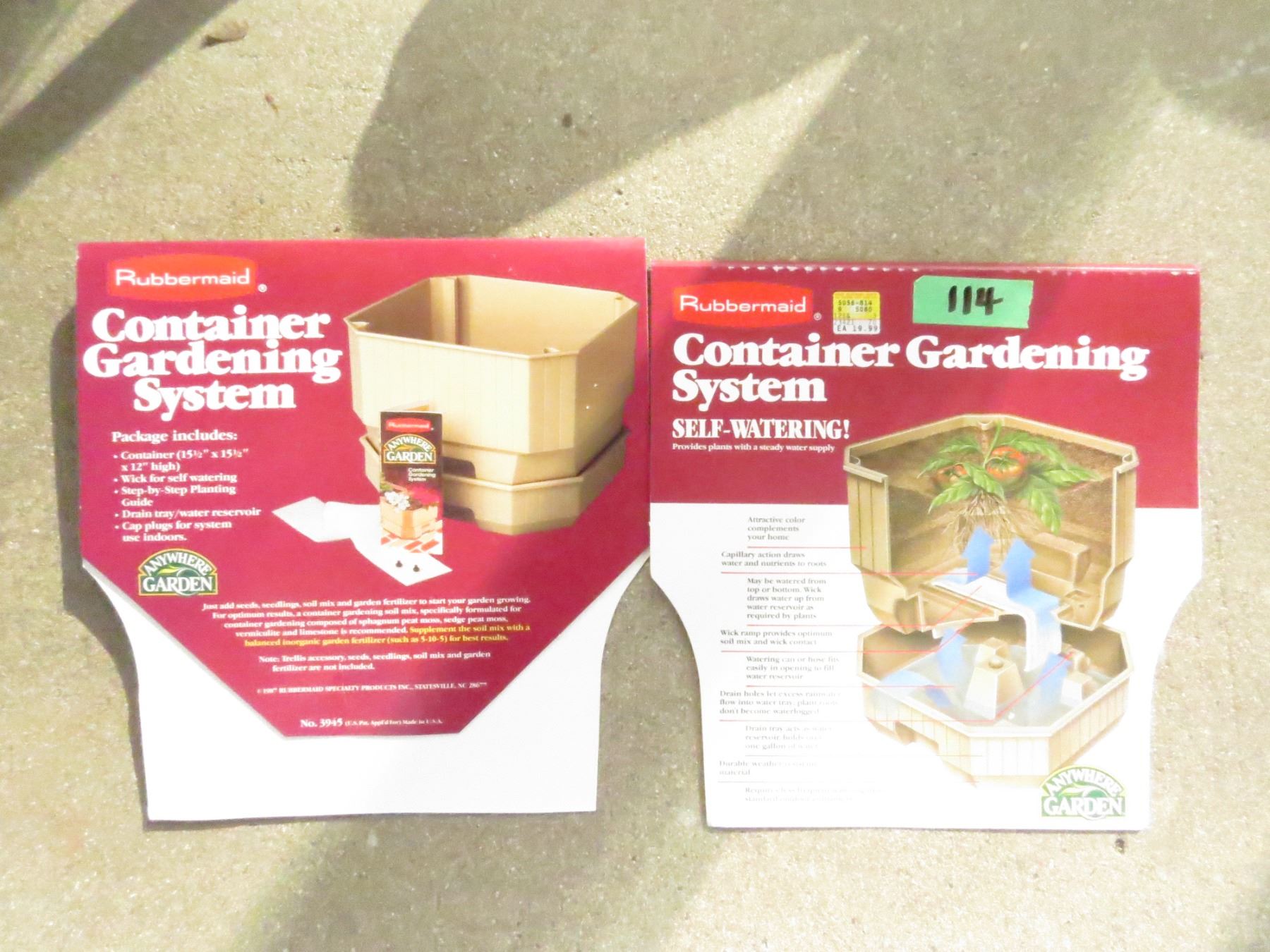 Container gardening system - 8 sets with instructions