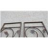 Image 5 : (2) Wrought Iron Trellis - sturdy construction - 88H 9W (at bottom) 12W (at top) - holes in top for 