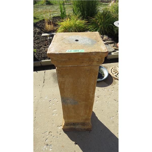 Planter Column - terracotta type material 12x12x33