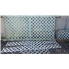Image 3 : Lattice pieces - wood 43x11, (2) plastic 95x12, wood 96x49 - total 117" long... with metal mounting 