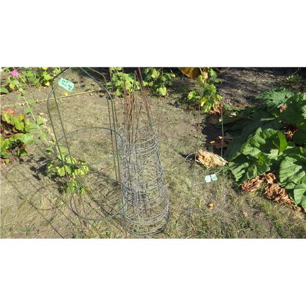 (9) Small Tomato Cages - 12x32 + (1) Plant Cage - 11x43