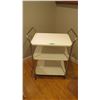 Image 1 : Painted metal tea cart - 23x16.5x31 (Total 27x16.5x35) - moves freely