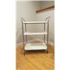 Image 2 : Painted metal tea cart - 23x16.5x31 (Total 27x16.5x35) - moves freely