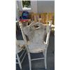 Image 5 : (2) Chairs - Sturdy wood - needs repair on back panel of one