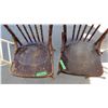 Image 2 : (2) Sturdy Wooden chairs - bubbling varnish