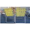 Image 3 : (2) Folding lawn chairs, handles are brittle, webbing in poor condition on one, fair condition on ot
