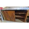 Image 1 : Work bench with attached vise (sliding doors + shelving) on casters - 60x30x39