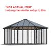 Image 1 : Gazebo Solarium - was never assembled - 12 accordion screen panels, 9 privacy panels, 10 corrugated 