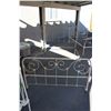 Image 4 : Iron bed frame (double size) on casters - 53.5x72 (rusty rails)