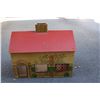 Image 1 : Vintage doll house (wood with tin shutters + trim) - 21x10x17