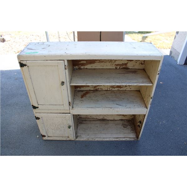 Countertop storage cabinet - 40.5x11x37 - has glass knobs, one is broken