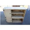 Image 1 : Countertop storage cabinet - 40.5x11x37 - has glass knobs, one is broken