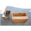 Image 1 : (2) Wooden fruit crates - 18W13D11.5T + 25W13.5D+16T