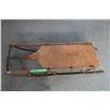 Image 1 : Wood sleigh with metal runners - 35x13x6