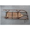 Image 3 : Wood sleigh with metal runners - 35x13x6