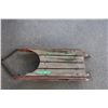 Image 1 : Wood sleigh - 31x14x5 (39" long with handle) - needs repair on wooden runners