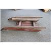 Image 3 : Wood sleigh - 31x14x5 (39" long with handle) - needs repair on wooden runners