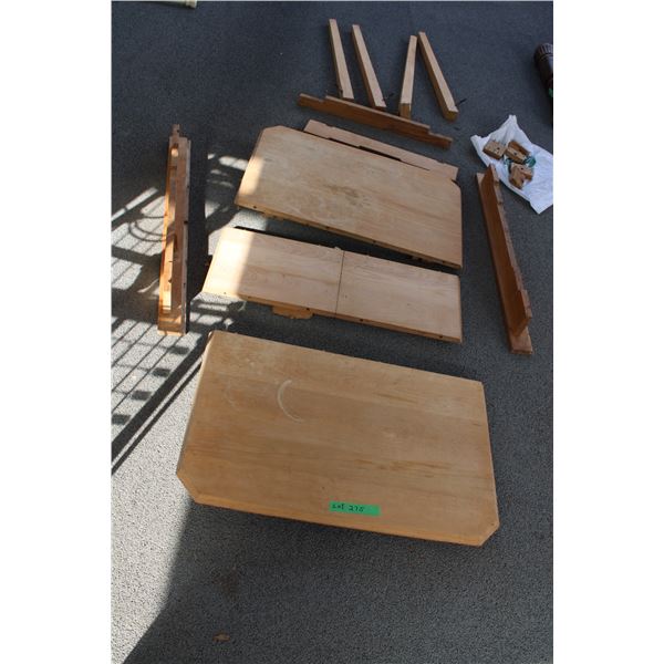 Table to reassemble with built in leaf - 37x30x30 (leaf 10  wide)