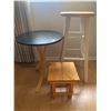 Image 1 : Two Stools and a Small Round Side Table