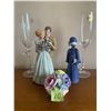 Image 1 : Two Cristal D' Arques Glasses and Decor Figurine Lot