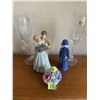 Image 2 : Two Cristal D' Arques Glasses and Decor Figurine Lot