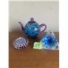 Image 1 : Blue Art Glass Lot