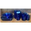 Image 1 : Set of Collectible Blue Glass Ware