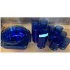 Image 2 : Set of Collectible Blue Glass Ware