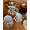 Image 2 : Asian Theme Dishes China Teacups With Teapot and Glass Serving Plates