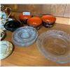 Image 3 : Asian Theme Dishes China Teacups With Teapot and Glass Serving Plates