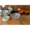 Image 4 : Asian Theme Dishes China Teacups With Teapot and Glass Serving Plates