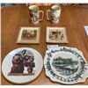 Image 1 : Norman Rockwell Christmas Trio Plate New Hall Hanley Dickens Plates and Cups