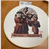 Image 3 : Norman Rockwell Christmas Trio Plate New Hall Hanley Dickens Plates and Cups